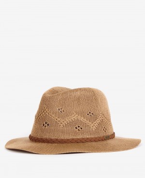 Chapeau Barbour Flowerdale Trilby Femme Marron | France_BAR79003