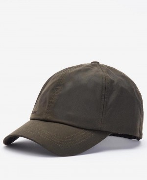 Chapeau Barbour Wax Sports Homme Vert Olive | France_BAR39141