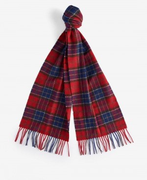 Echarpes Barbour Tartan Lambswool Homme Rouge | France_BAR33207