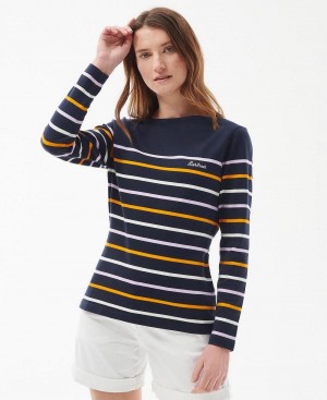 Hauts Barbour Barbour Hawkins Top Femme Stripes | France_BAR21774