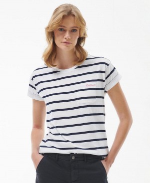 Hauts Barbour Barbour Otterburn Stripe T-Shirt Femme Stripes | France_BAR92312