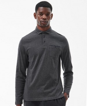 Hauts Barbour Corpatch Long Sleeve Polo Shirt Homme Grise | France_BAR79706