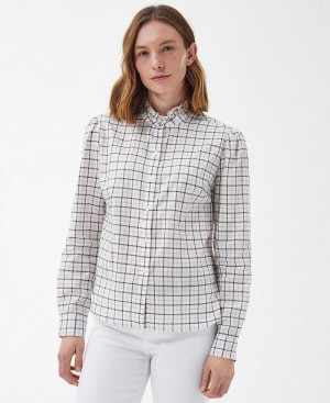 Hauts Barbour Daffodil Shirt Femme Blanche | France_BAR29535