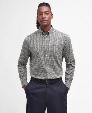 Hauts Barbour Darnick Tailored Shirt Homme Vert | France_BAR30116