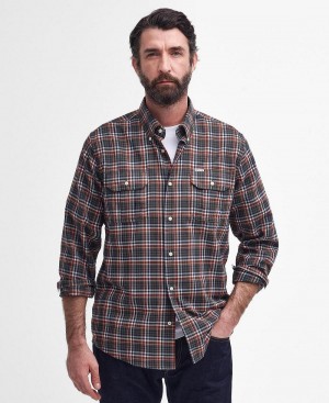 Hauts Barbour Eastwood Thermo Weave Shirt Homme Rouge | France_BAR27770