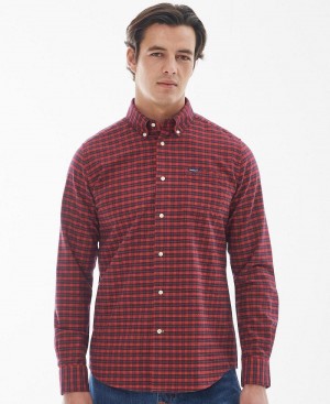 Hauts Barbour Emmerson Tailored Shirt Homme Rouge | France_BAR28051