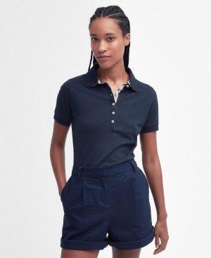 Hauts Barbour Portsdown Polo Shirt Femme Bleu Marine | France_BAR95705