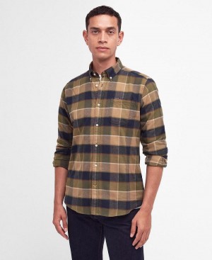 Hauts Barbour Valley Tailored Fit Shirt Homme Grise | France_BAR14436