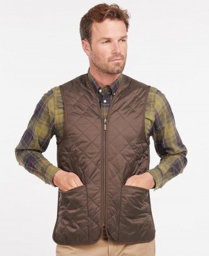 Liner / Hood Barbour Matelassé Waistcoat/Zip-In Liner Homme Marron | France_BAR64413