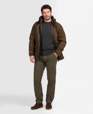 Pantalon Barbour Neuston Moleskin Trousers Homme Vert Olive | France_BAR64354