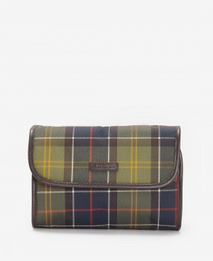 Sac Barbour Tartan Hanging Washbag Homme Vert Olive | France_BAR23638