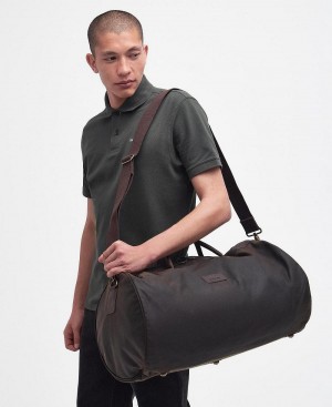 Sac Barbour Wax Holdall Homme Vert Olive | France_BAR74677