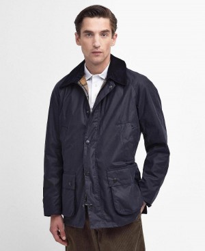 Vestes Barbour Ashby Waxed Homme Bleu Marine | France_BAR77777