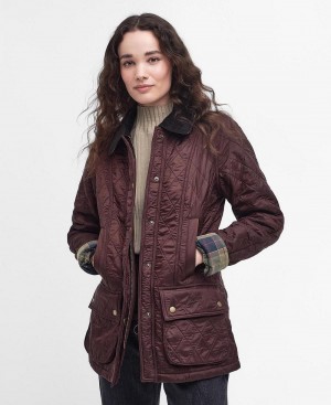 Vestes Barbour Beadnell Polarquilt Femme Rouge | France_BAR94202