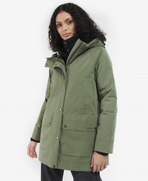 Vestes Barbour D'hiver Beadnell Imperméables Femme Vert | France_BAR28502