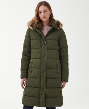 Vestes Barbour Grayling Matelassé Femme Vert | France_BAR70051