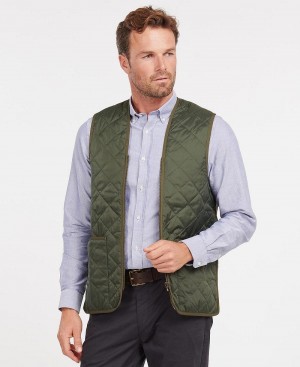 Vestes Barbour Matelassé Waistcoat/Zip-In Liner Homme Vert Olive | France_BAR64752