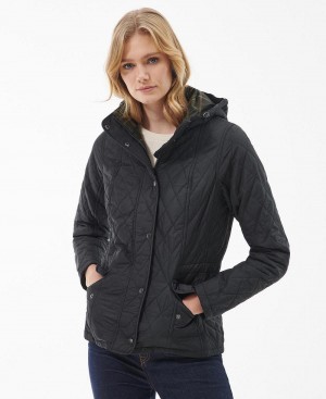 Vestes Barbour Millfire Matelassé Femme Noir | France_BAR42567