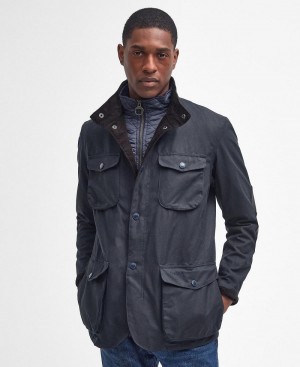 Vestes Barbour Ogston Wax Homme Bleu Marine | France_BAR32038