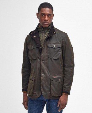 Vestes Barbour Ogston Wax Homme Vert Olive | France_BAR81348