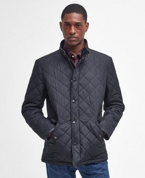 Vestes Barbour Powell Matelassé Homme Noir | France_BAR84126