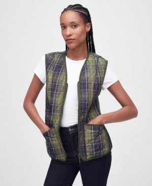 Vestes Barbour Tartan Betty Liner Femme Vert | France_BAR31615