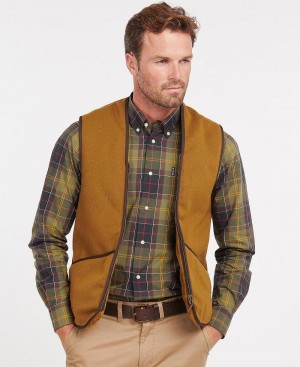 Vestes Barbour Warm Pile Waistcoat/Zip-In Liner Homme Marron | France_BAR17630