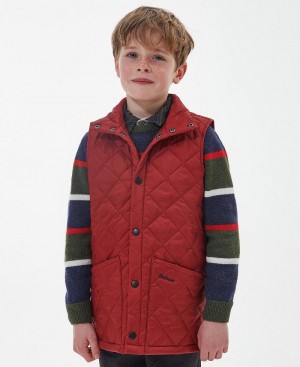 Vetement Barbour Boys Liddesdale Gilet Enfant Rouge | France_BAR99268