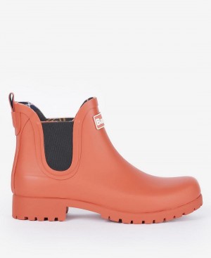 Wellingtons Barbour Wilton Femme Orange | France_BAR73754