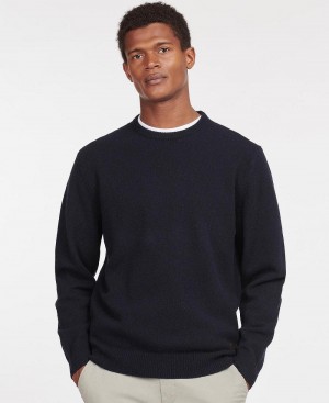 knitwear Barbour Essential Crew-Neck Sweatshirt Homme Bleu Marine | France_BAR40660