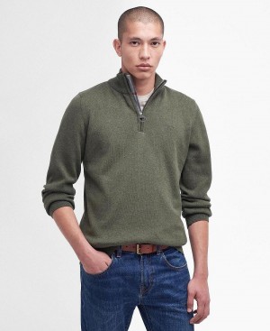 knitwear Barbour Half-Zip Jumper Homme Vert | France_BAR87906