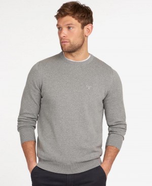 knitwear Barbour Pima Coton Crew Neck Homme Grise | France_BAR55001