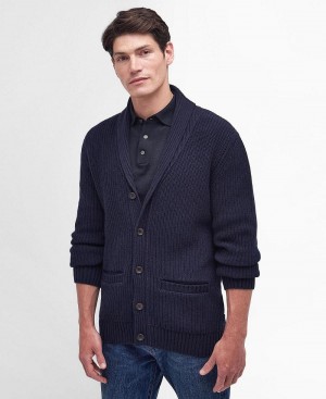 knitwear Barbour Rochester Cardigan Homme Bleu Marine | France_BAR28518