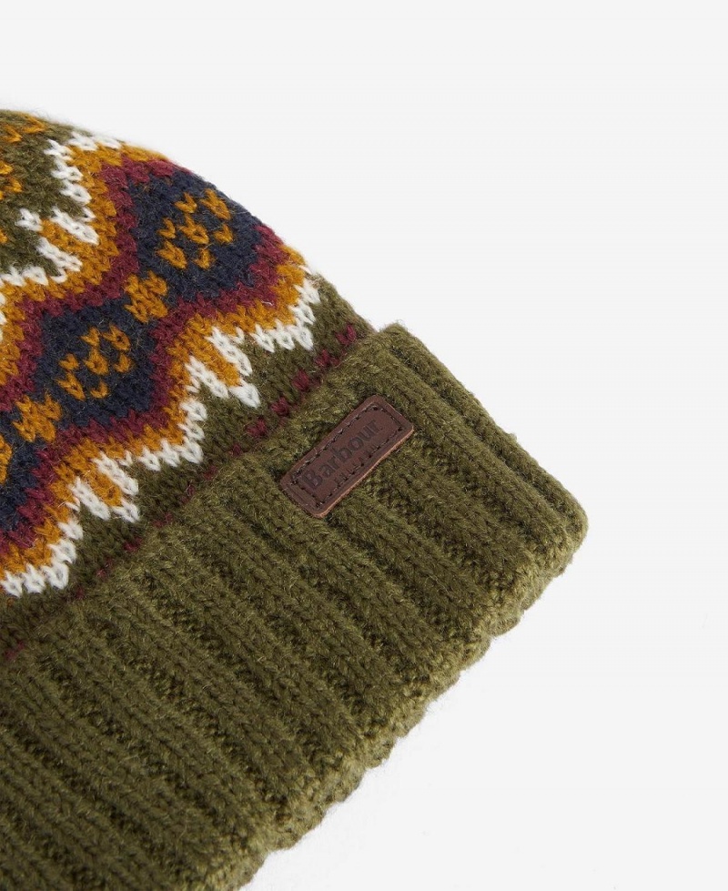 Accessoires Barbour Boys Case Fairisle Beanie Enfant Vert | France_BAR90836