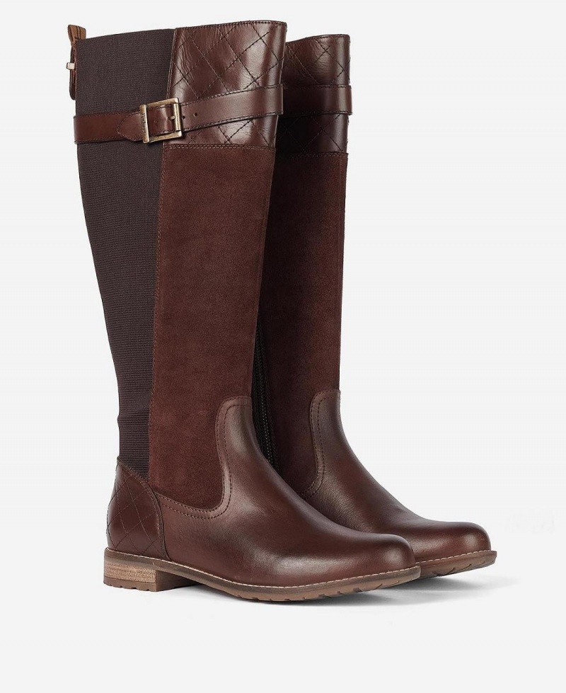 Botte Barbour Ange Knee-High Femme Marron | France_BAR27265