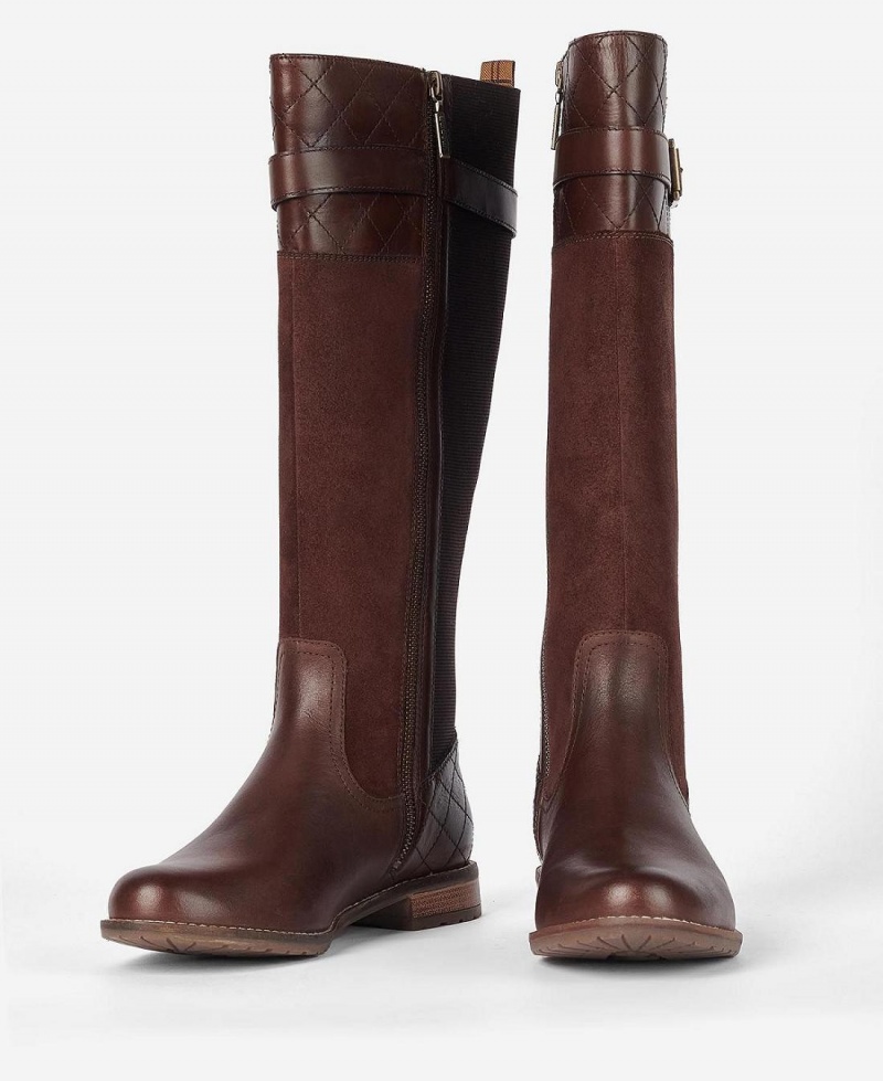 Botte Barbour Ange Knee-High Femme Marron | France_BAR27265