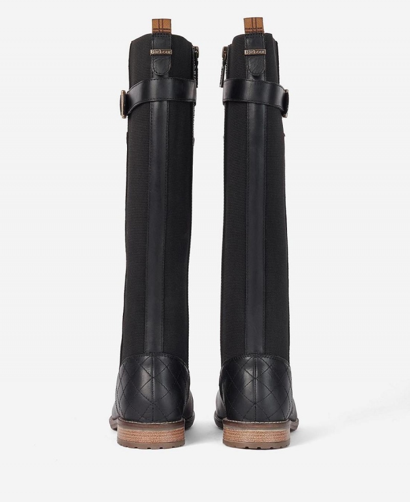 Botte Barbour Ange Knee-High Femme Noir | France_BAR71892