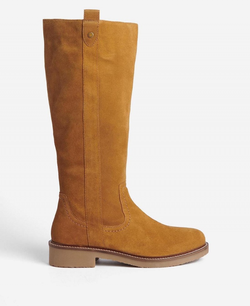 Botte Barbour Coretta Knee-High Femme Beige | France_BAR78593