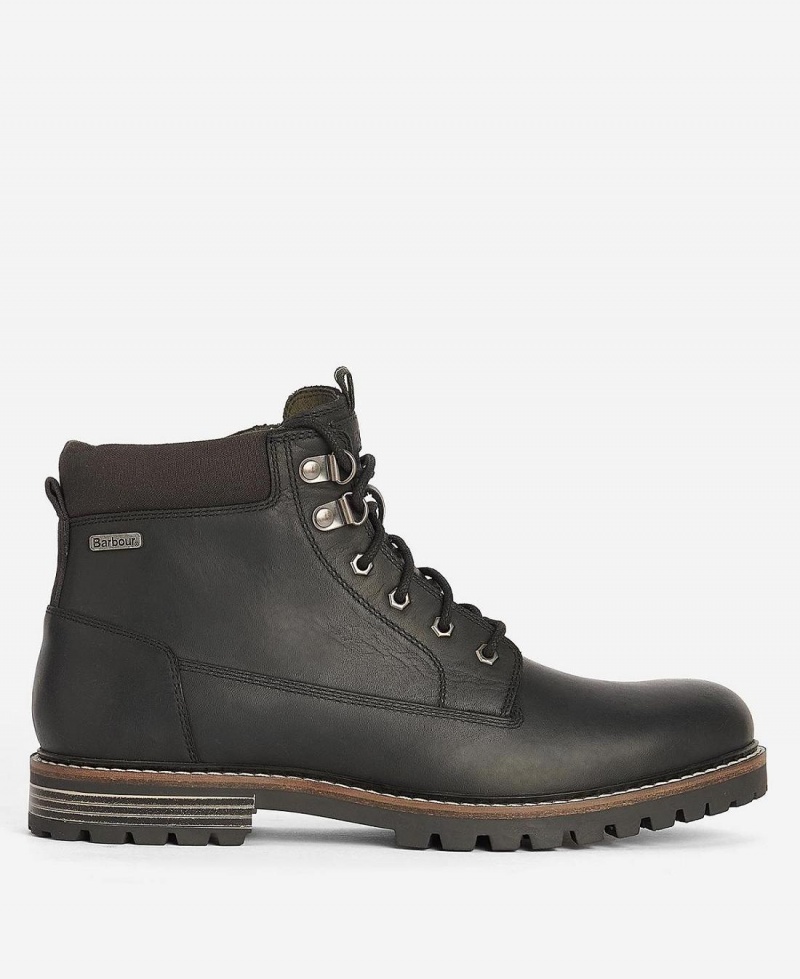 Botte Barbour Flint Derby Homme Noir | France_BAR98689