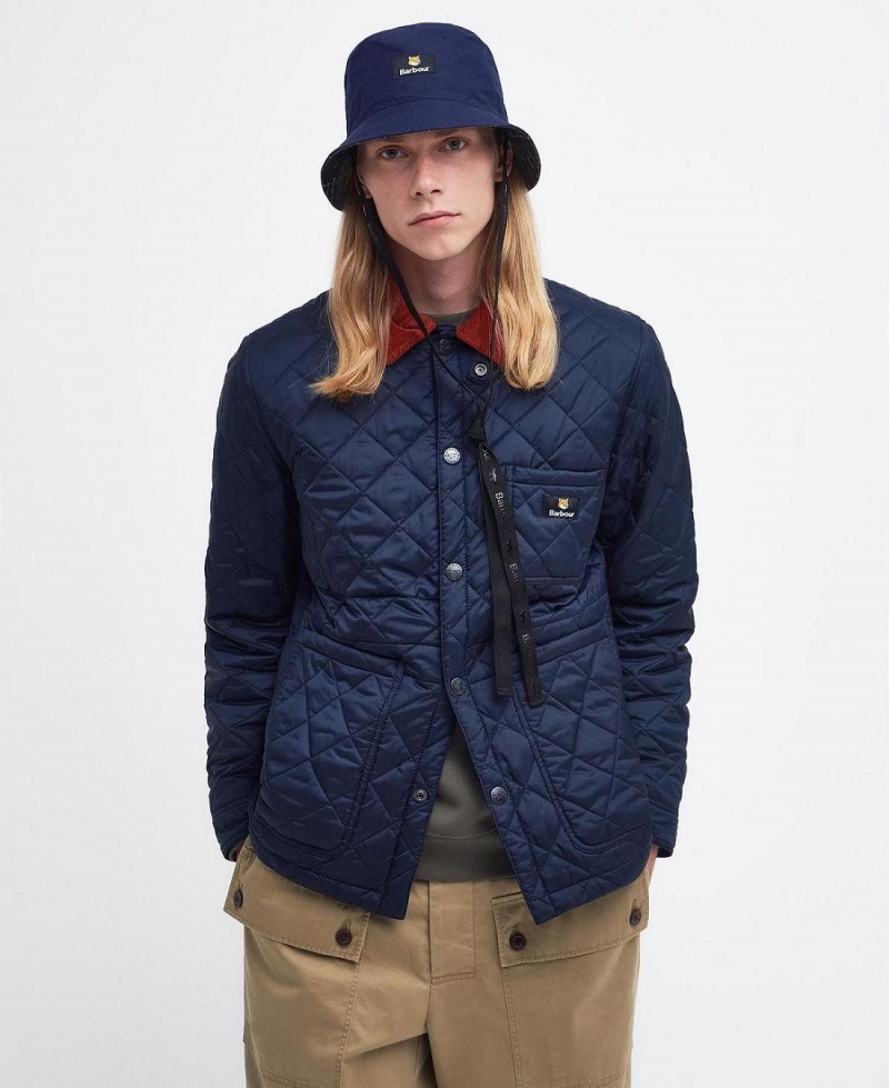 Chapeau Barbour Barbour x Maison Kitsuné Reversible Homme Bleu Marine | France_BAR56125