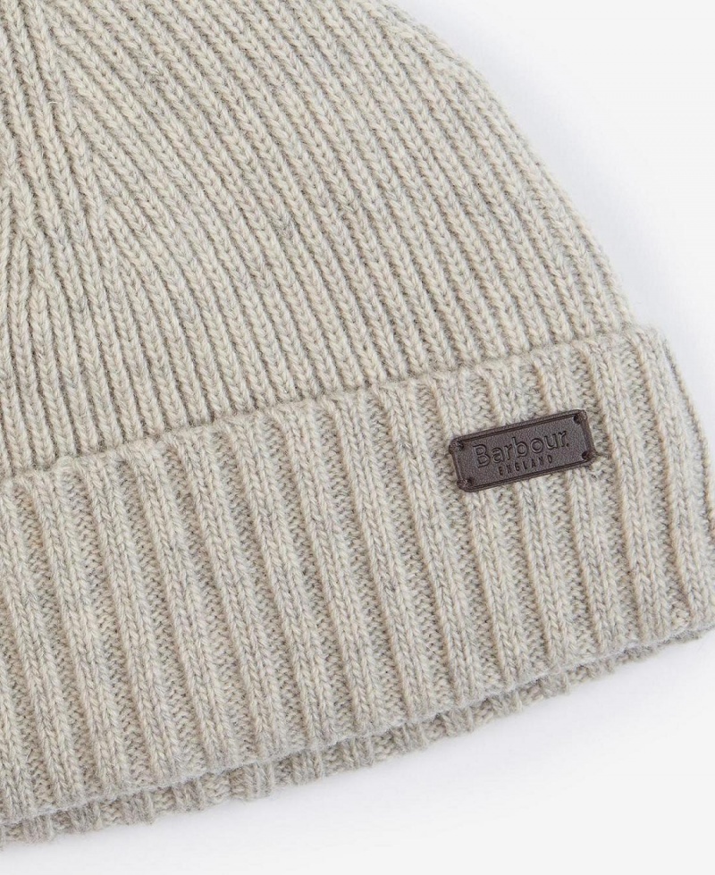 Chapeau Barbour Carlton Beanie Homme Blanche | France_BAR35979