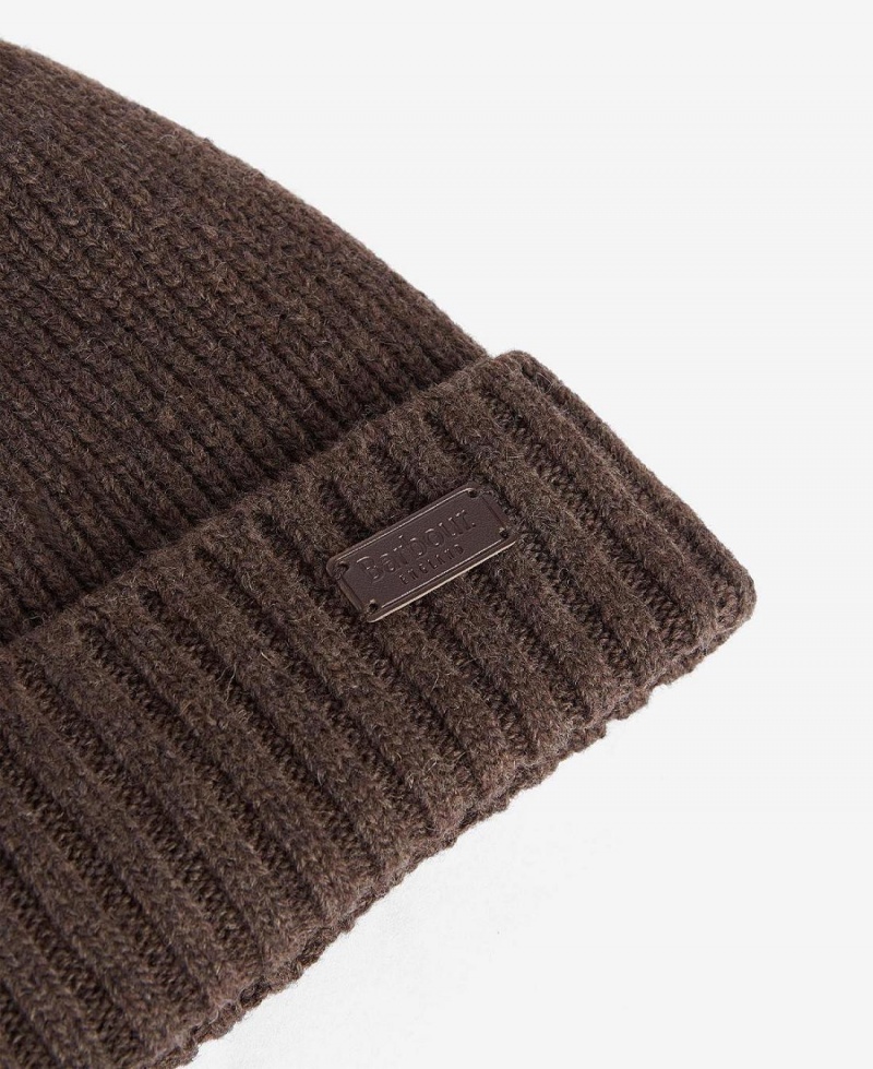 Chapeau Barbour Carlton Beanie Homme Marron | France_BAR58735