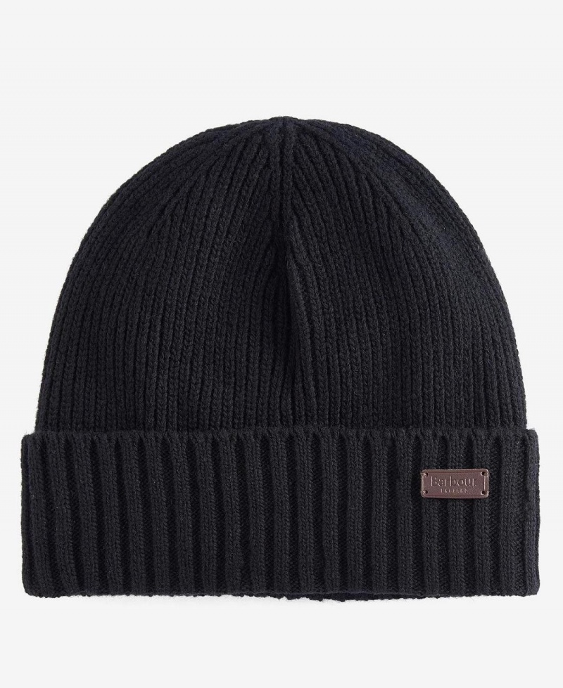 Chapeau Barbour Carlton Beanie Homme Noir | France_BAR17319