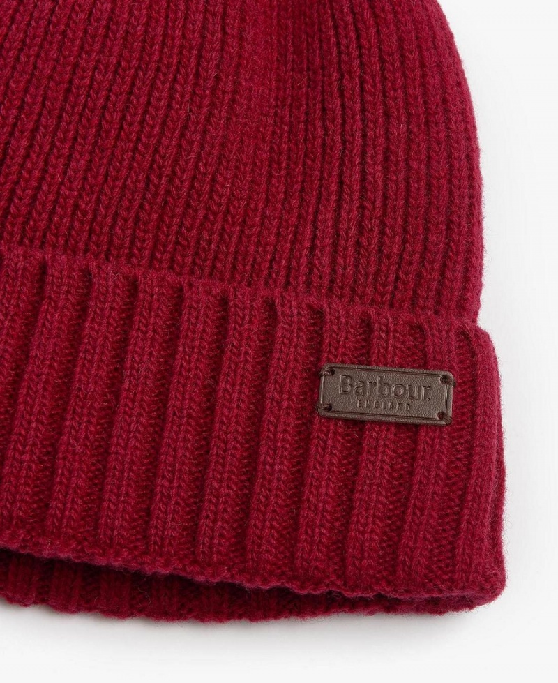 Chapeau Barbour Carlton Beanie Homme Rouge | France_BAR67122