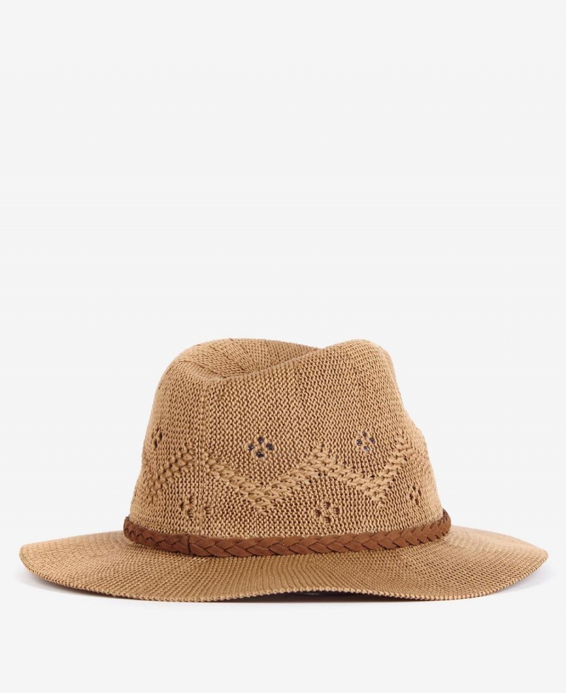 Chapeau Barbour Flowerdale Trilby Femme Marron | France_BAR79003