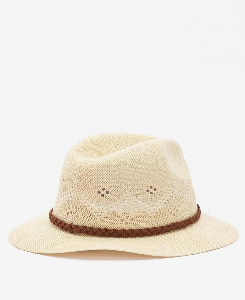 Chapeau Barbour Flowerdale Trilby Femme Blanche | France_BAR64443