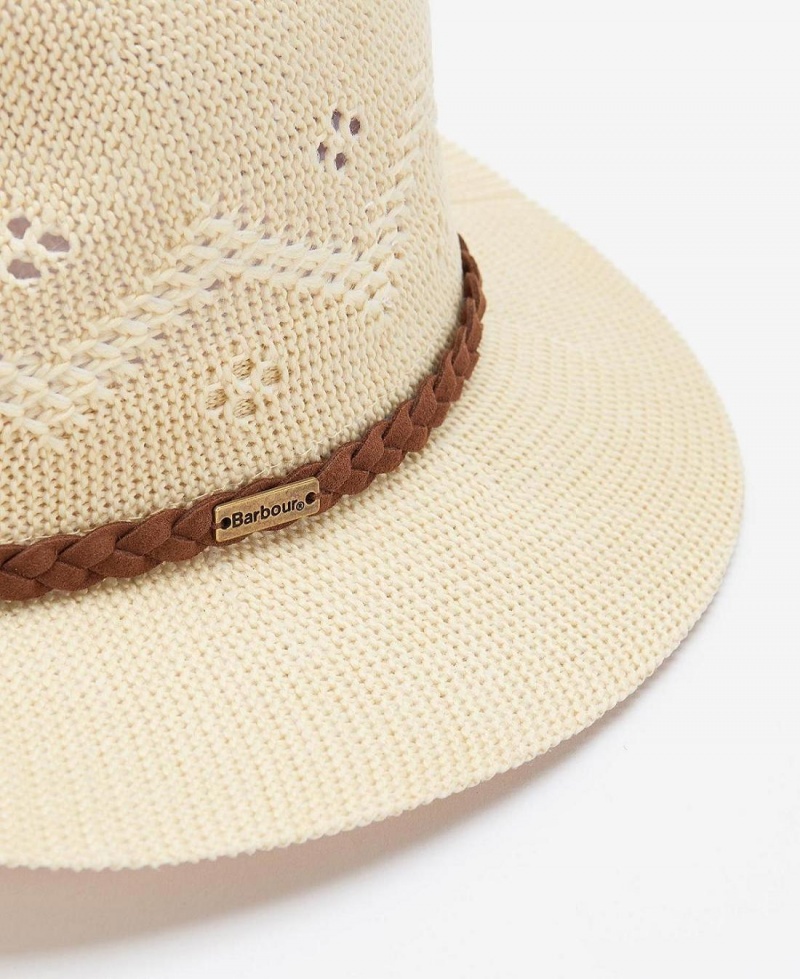 Chapeau Barbour Flowerdale Trilby Femme Blanche | France_BAR64443