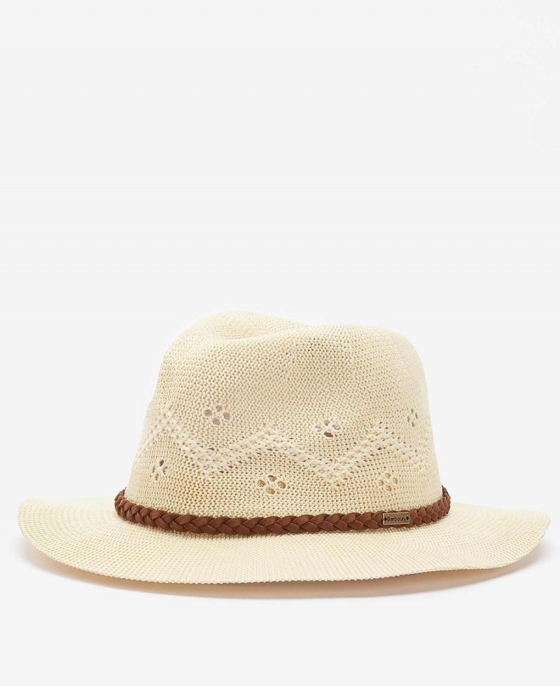 Chapeau Barbour Flowerdale Trilby Femme Blanche | France_BAR64443