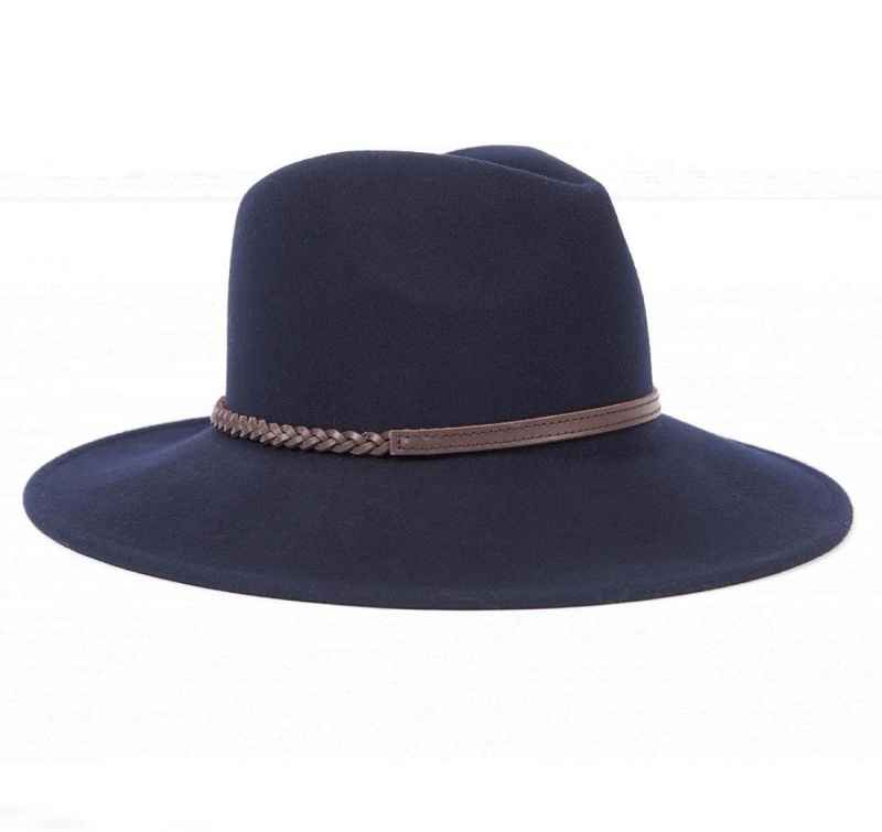 Chapeau Barbour Tack Fedora Femme Bleu | France_BAR36923