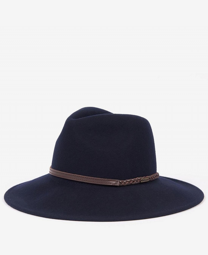 Chapeau Barbour Tack Fedora Femme Bleu | France_BAR36923